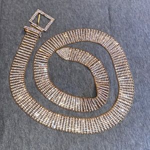 Women Crystal Rhinestone Chain Waist Belt